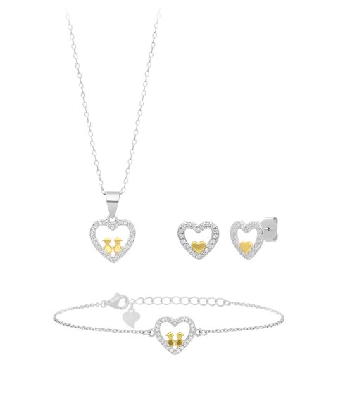 Pereirinha Conjunto Coração de Mãe - Dois Meninos Joia Colar Pulseira Brincos Set Mulher PER183CJ001OOBI Pereirinha Conjunto Coração de Mãe - Dois Meninos Joia Colar Pulseira Brincos Set Mulher PER183CJ001OOBI