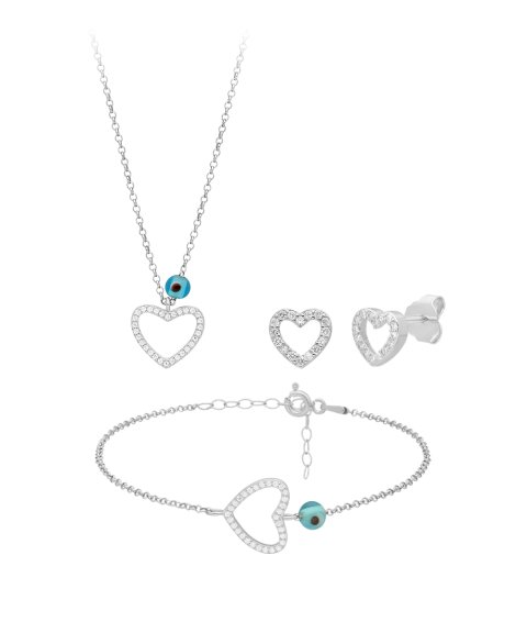 Pereirinha Amor Joia Colar Pulseira Brincos Set Mulher PER183CJ002