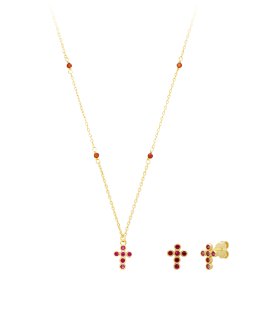 Pereirinha Lumina Joia Colar Brincos Set Mulher PERCJSY131DRB