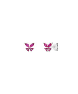 Pereirinha Mariposa Rosa Joia Brincos PERCPE1325RDFU