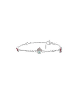 Pereirinha Cupcake, Borboleta e Estrela Joia Pulseira Menina PERXJPL4490