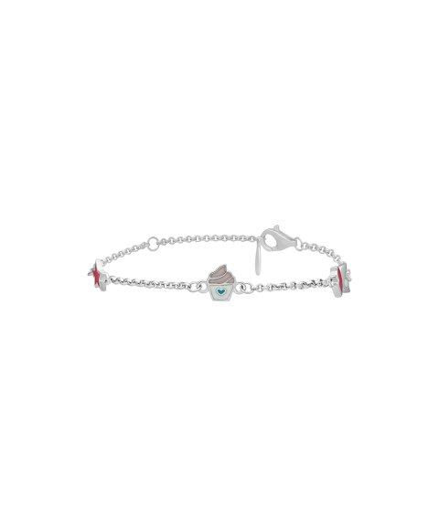 Pereirinha Cupcake, Borboleta e Estrela Joia Pulseira Menina PERXJPL4490