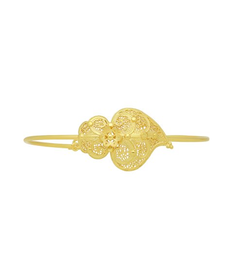 Nana Coração de Chama Joia Pulseira Bangle Mulher PL0181D