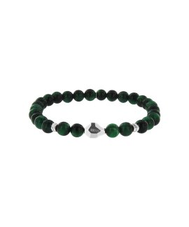 Mesh Globe Green Tiger Eye Joia Pulseira Homem PUL105G