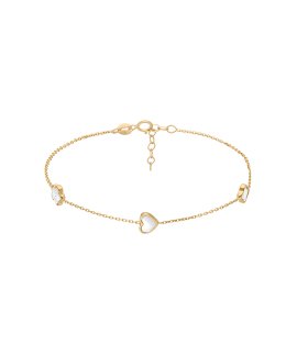 DonaZinda Coração e Flor Joia Pulseira Ouro 19.2 K Mulher PULAK03