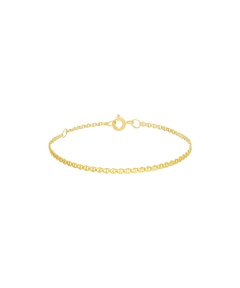 DonaZinda Malha Barbela Laça Joia Pulseira Ouro 19.2K PULJS1LT15CM DonaZinda Malha Barbela Laça Joia Pulseira Ouro 19.2K PULJS1LT15CM