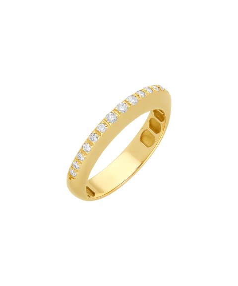 Pereirinha Linear Joia Anel Ouro 18K e Diamante Mulher RP0001BD4/02