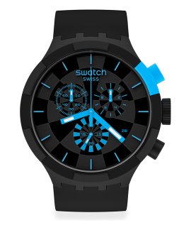 Swatch Big Bold Chrono Checkpoint Blue Relógio Cronógrafo Homem SB02B401