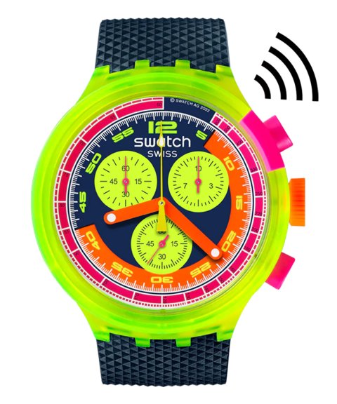 Swatch Swatch Neon to the Max Pay! Relógio Cronógrafo SB06J101-5300