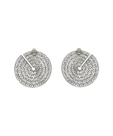Portugal Jewels Formas Círculos Cortados Joia Brincos Mulher SEFM00203A