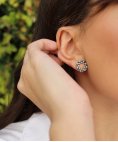 Portugal Jewels Coroa Marcassites Joia Brincos Mulher SEMC00159A