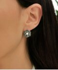 Portugal Jewels Flor Marcassites e Pérola Joia Brincos Mulher SEMC00166W