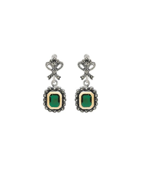 Portugal Jewels Laço Verde Marcassites Joia Brincos Mulher SEMC00443G Portugal Jewels Laço Verde Marcassites Joia Brincos Mulher SEMC00443G