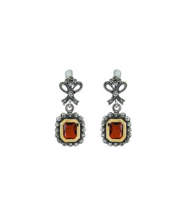 Portugal Jewels Laço Vermelho Marcassites Joia Brincos Mulher SEMC00443R