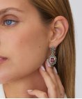 Portugal Jewels Laço Vermelho Marcassites Joia Brincos Mulher SEMC00443R