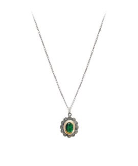 Portugal Jewels Verde Marcassites Joia Colar Mulher SNMC00180G