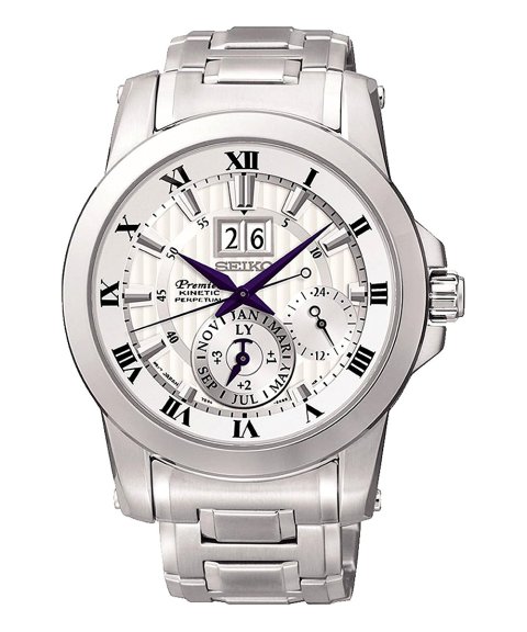 Seiko Premier Kinetic Relógio Perpetual Calendar Homem SNP091P3 Seiko Premier Kinetic Relógio Perpetual Calendar Homem SNP091P3