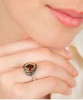 Portugal Jewels Vintage Vermelho Joia Anel Mulher SRMC00264R