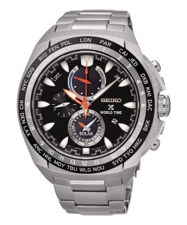 Seiko Prospex Solar Gift Set Relógio Chronograph World Time Homem SSC487P1EST