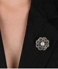 Portugal Jewels Flor Marcassites Joia Pregadeira Mulher STMC00436W Portugal Jewels Flor Marcassites Joia Pregadeira Mulher STMC00436W