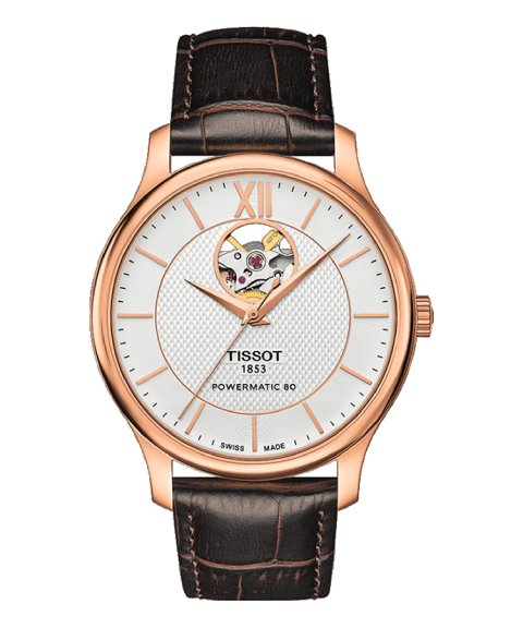 Tissot T- Tradition Powermatic 80 Open Heart Relógio Automatic Homem T063.907.36.038.00 Tissot T- Tradition Powermatic 80 Open Heart Relógio Automatic Homem T063.907.36.038.00