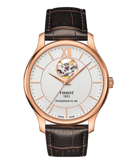 Tissot T- Tradition Powermatic 80 Open Heart Relógio Automatic Homem T063.907.36.038.00