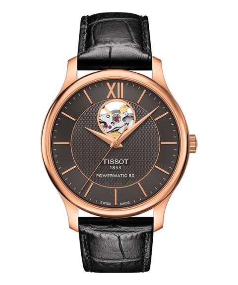 Tissot T- Tradition Powermatic 80 Open Heart Relógio Automatic Homem T063.907.36.068.00