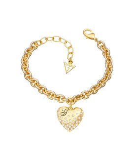 Guess Glossy Hearts Joia Pulseira Mulher UBB51441