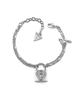 Guess Heart Lock Joia Pulseira Mulher UBB85116-S