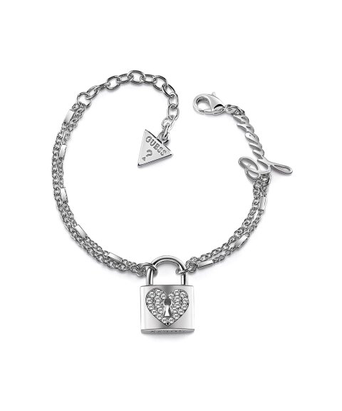 Guess Heart Lock Joia Pulseira Mulher UBB85116-S Guess Heart Lock Joia Pulseira Mulher UBB85116-S