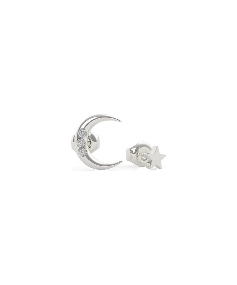 Guess Get Lucky Moon and Star Joia Brincos Mulher UBE29009 Guess Get Lucky Moon and Star Joia Brincos Mulher UBE29009