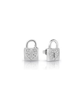 Guess Heart Lock Joia Brincos Mulher UBE85053