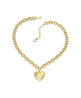 Guess Glossy Hearts Joia Colar Mulher UBN51434