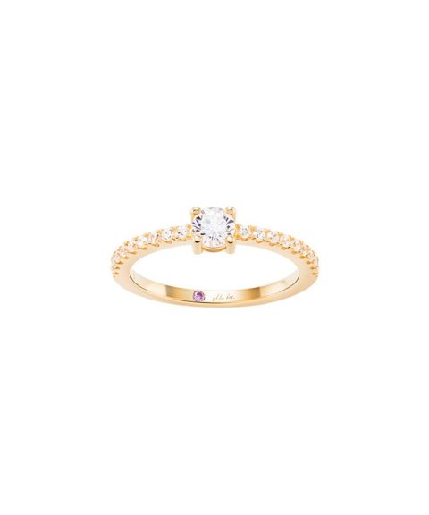 Unike Jewellery Mia Rose Solitaire Gold Joia Anel Mulher UK.AN.1204.0374