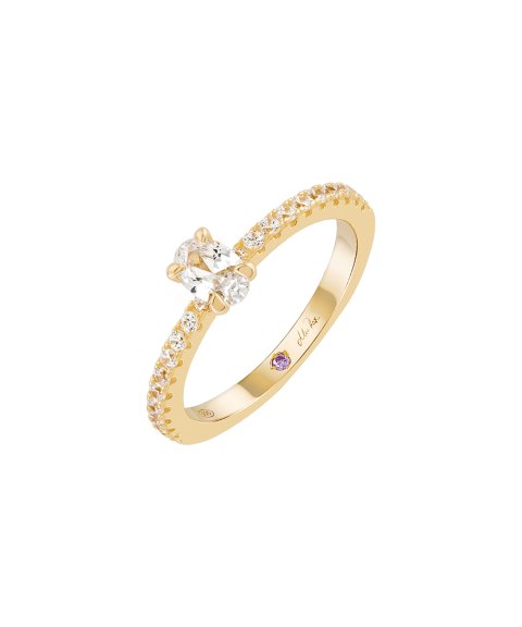 Unike Jewellery Mia Rose Oval Solitaire Joia Anel Mulher UK.AN.1204.0467