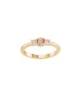 Unike Jewellery Mia Rose 3 Stones Lavender Gold Joia Anel Mulher UK.AN.1204.0493