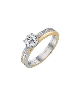 Unike Jewellery Classy Mood Solitário Joia Anel Set Mulher UK.AN.1204.0630
