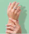 Unike Jewellery Classy Mood Solitário Joia Anel Set Mulher UK.AN.1205.0198