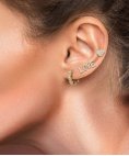 Unike Jewellery Matchy Hearts Gold Joia Brincos Mulher UK.AR.1204.0043
