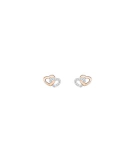 Unike Jewellery Love in Rose 2 Hearts Joia Brincos Mulher UK.BR.1110.0002