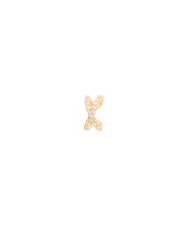 Unike Jewellery Mia Rose Crossed Gold Joia Ear Cuff Mulher UK.BR.1204.0134