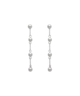 Unike Jewellery Pearls Chain Silver Joia Brincos Mulher UK.BR.1204.0161
