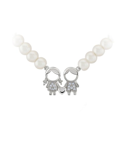 Unike Jewellery Mum - Girl and Boy Pearls Joia Colar Mulher UK.CL.1110.0035
