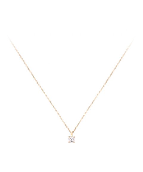 Unike Jewellery Mia Rose Solitaire Gold Joia Colar Mulher UK.CL.1204.0226