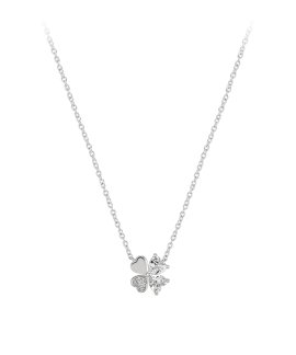 Unike Jewellery Classy Clover Silver Joia Colar Mulher UK.CL.1204.0228