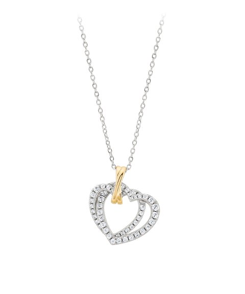 Unike Jewellery Christmas Edition Double Heart Joia Colar Mulher UK.CL.1204.0320