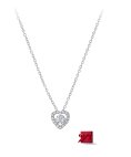 Unike Jewellery Valentines Day Solitaire Heart Joia Colar Mulher UK.CL.1204.0324