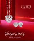 Unike Jewellery Valentines Day Solitaire Heart Joia Colar Mulher UK.CL.1204.0325