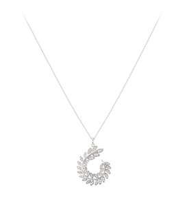 Unike Jewellery Classy Circle Leaf Joia Colar Mulher UK.CL.1205.0045