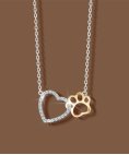 Unike Jewellery Pet Lovers Coração Joia Colar Mulher UK.CL.1205.0112